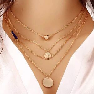 Sexy & Trendy 4 layered multi gold chain necklace